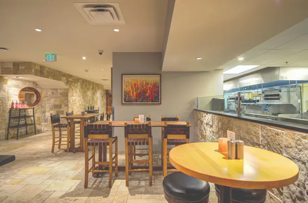 flooring, ceiling, furniture, lighting, restaurant, chair