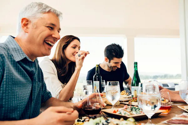 food, smile, tableware, table, human, sharing