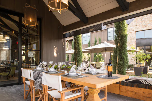 property, building, room, restaurant, table, furniture