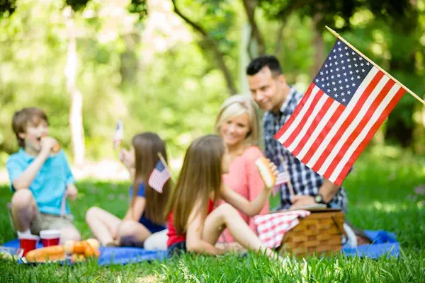 flag of the united states, summer, happiness, event, recreation, picnic