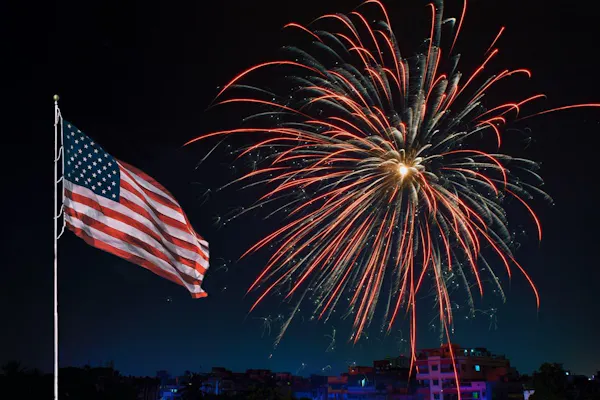 fireworks, event, night, midnight, flag of the united states, darkness