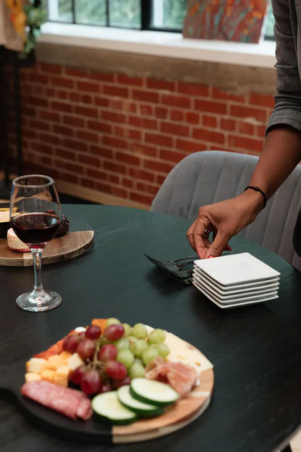 food, tableware, table, fruit, furniture, ingredient