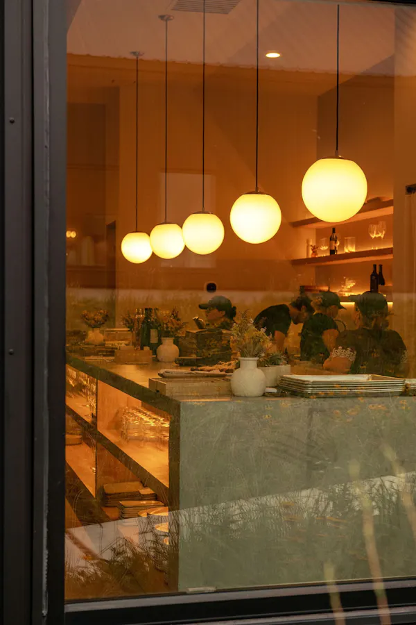 yellow, light fixture, ceiling, glass