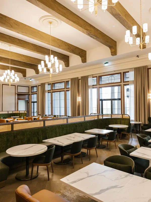 furniture, wood, ceiling, table, light fixture, chandelier