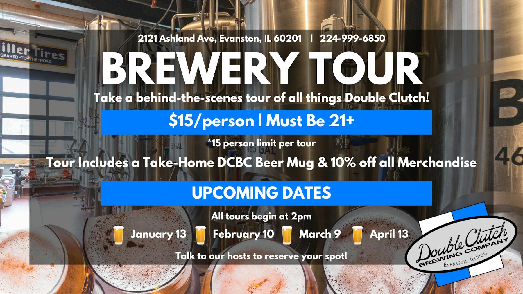 Double Clutch Brewing Company - Evanston, IL | Tock