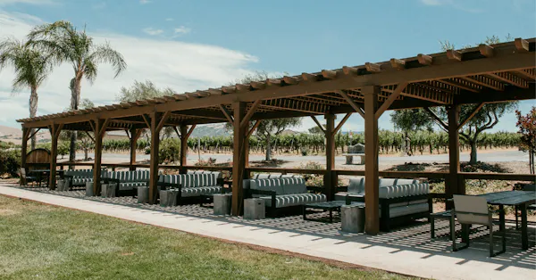 furniture, outdoor furniture, shade, outdoor table, outdoor structure, pergola