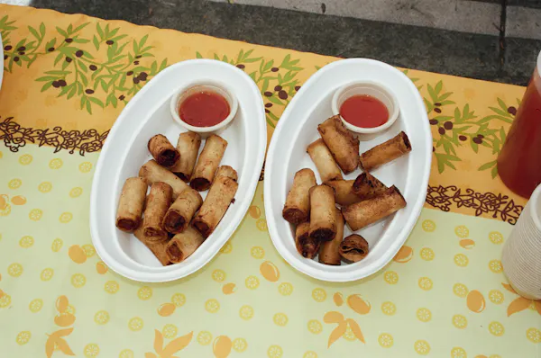 food, tableware, spring roll, lumpia, egg roll, nem