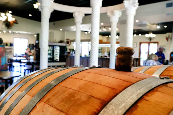 barrel, winery, varnish, light fixture