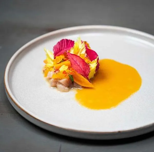 food, dishware, culinary arts, ingredient, plate, garnish
