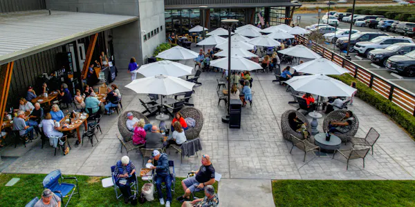 furniture, chair, restaurant, customer, umbrella