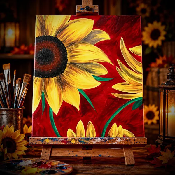 yellow, flower, petal, common sunflower, art, orange
