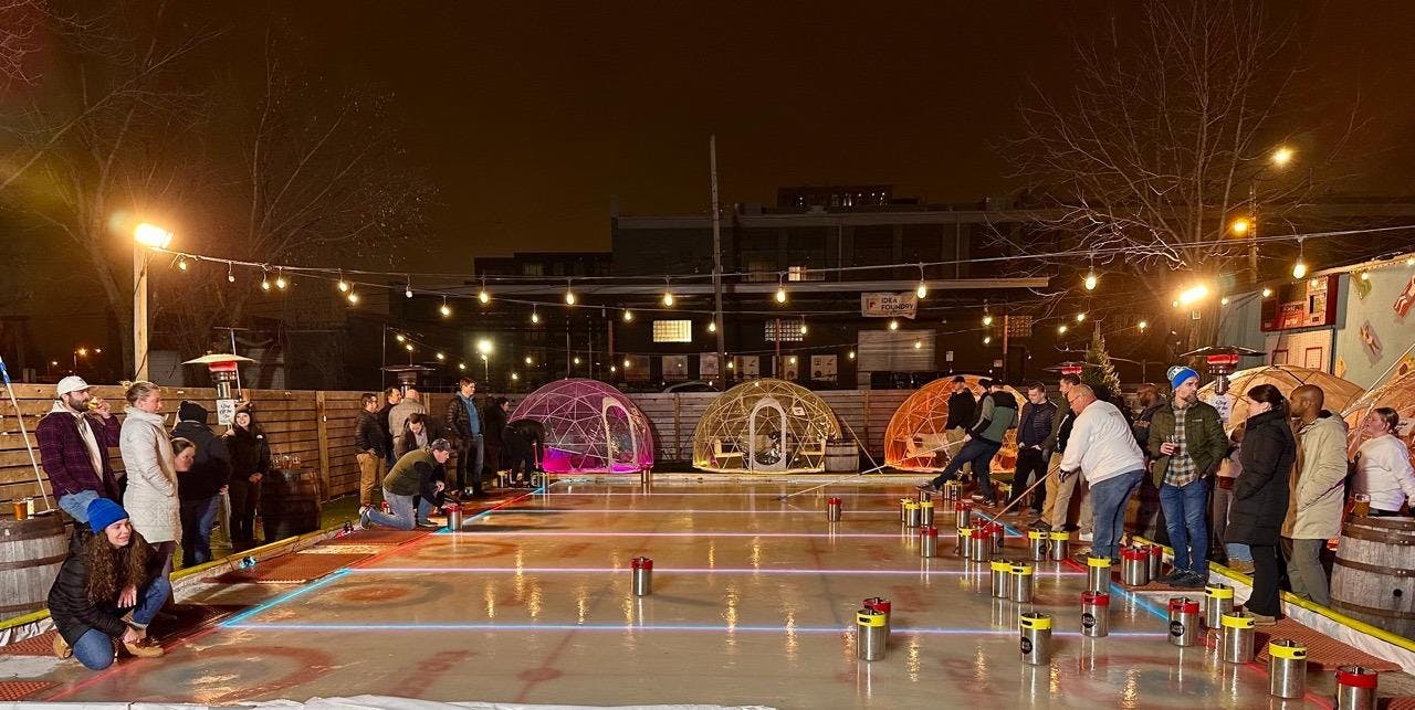 Land Grant Brewing Company Ice Bumper Car Ride at Land Grant at