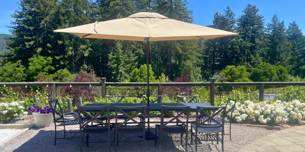 furniture, umbrella, outdoor furniture, table, chair, outdoor table