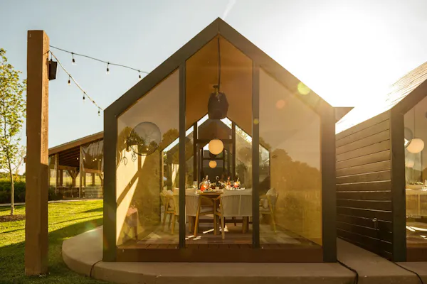 shade, garden buildings, design, eco hotel, evening, outdoor structure