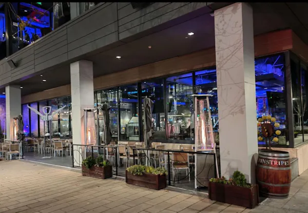 glass, ceiling, restaurant, chair, night, bar
