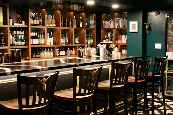 bottle, furniture, barware, bar, shelf, table