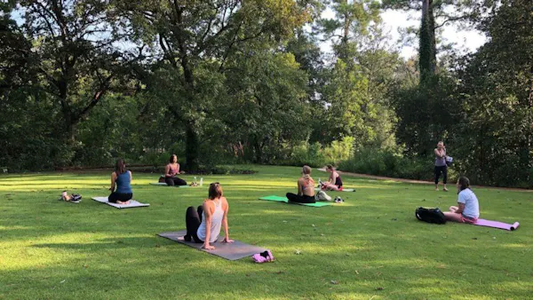 leisure, recreation, yoga, physical fitness, garden, people in nature