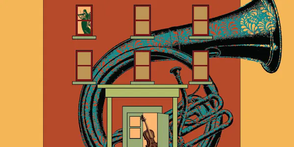 brass instrument, graphic design