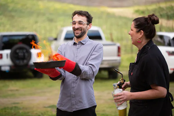 beard, facial hair, fire, happiness, flame, food