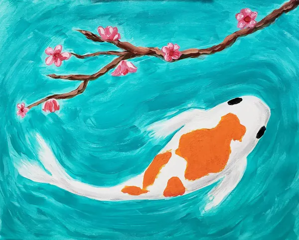fish, paint, koi, watercolor painting, creative arts, art paint