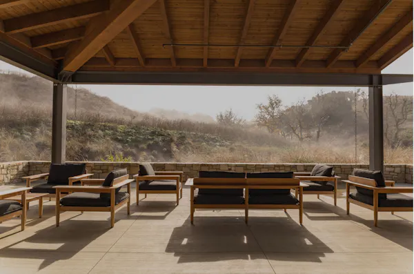 furniture, table, property, plant, wood, sky
