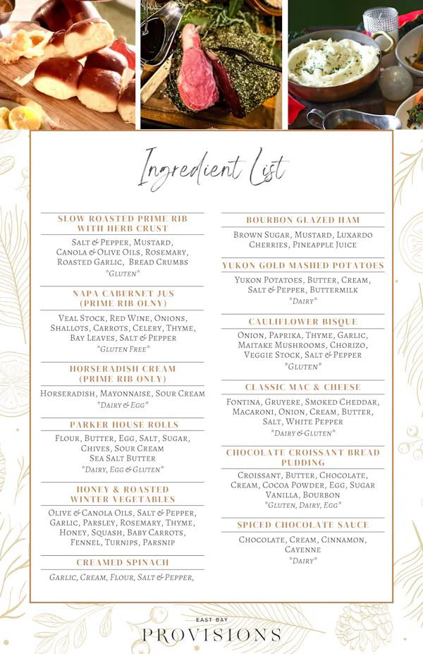 restaurant menu, recipe