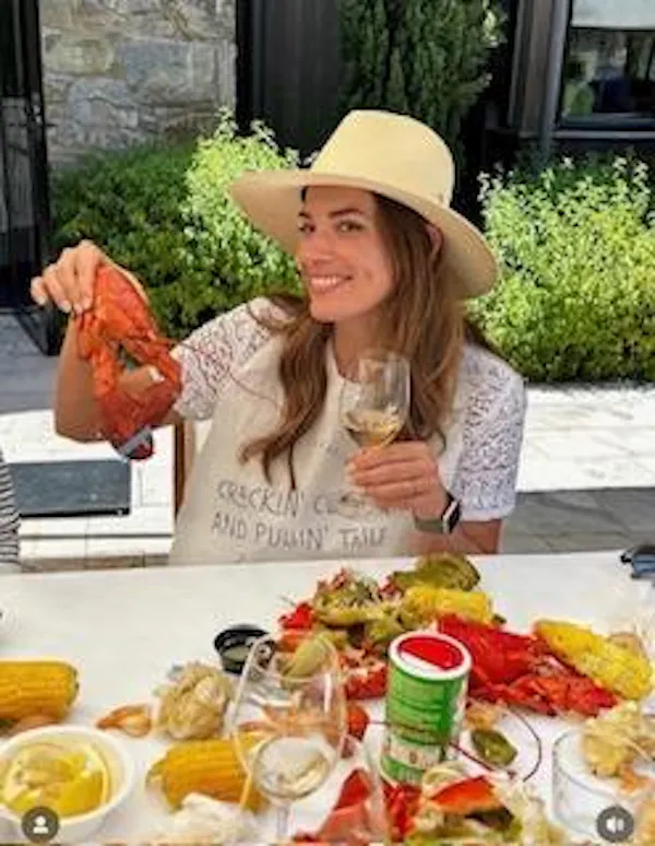food, tableware, hat, headgear, table, smile