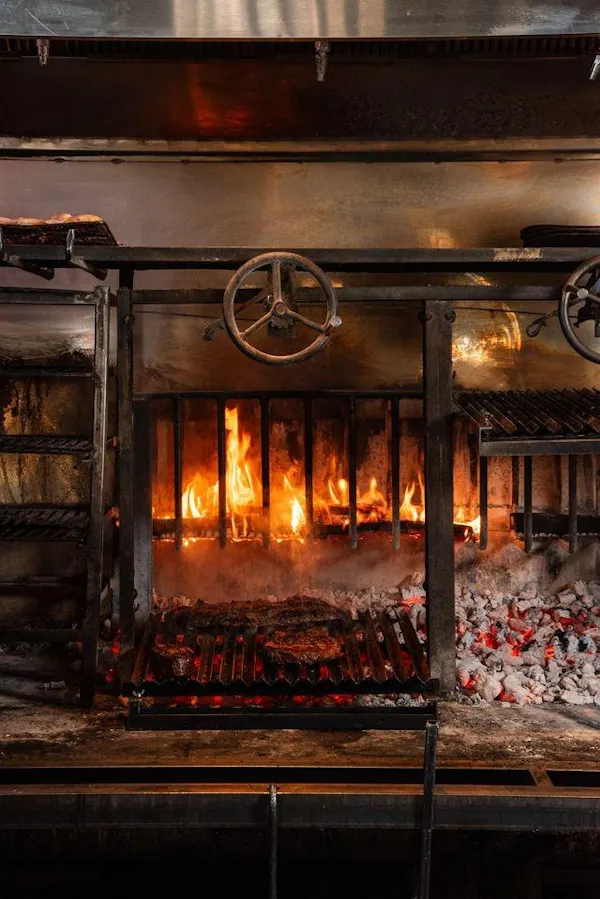 fire, flame, heat, brick, fireplace, hearth
