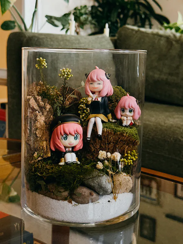 toy, doll, fictional character, figurine, floral design