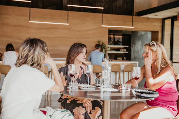 furniture, table, restaurant, chair, customer, cafeteria