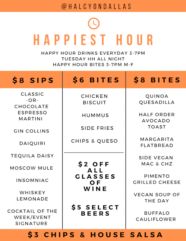 orange, restaurant menu