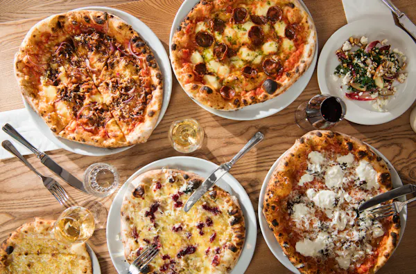 food, pizza, ingredient, tableware, pizza cheese, fast food