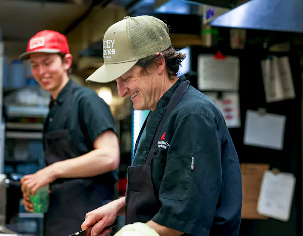 hat, cap, baseball cap, apron, cook, job