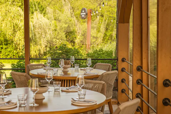 restaurant, outdoor table, outdoor furniture, wood stain, chair, eco hotel