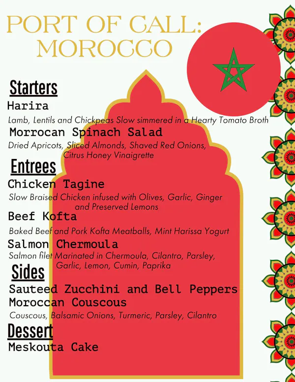 orange, restaurant menu