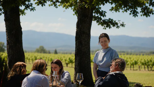 people in nature, agriculture, spring, plantation, vineyard, grapevines
