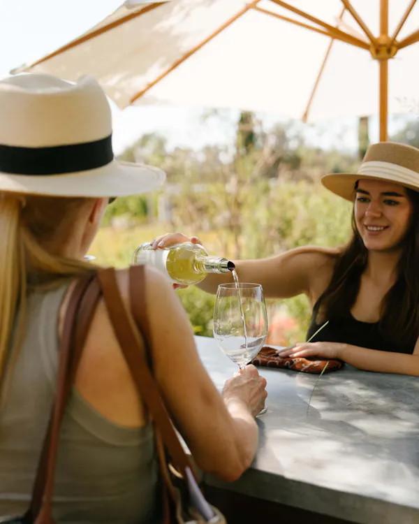 hat, tableware, headgear, sun hat, drinkware, alcoholic drink