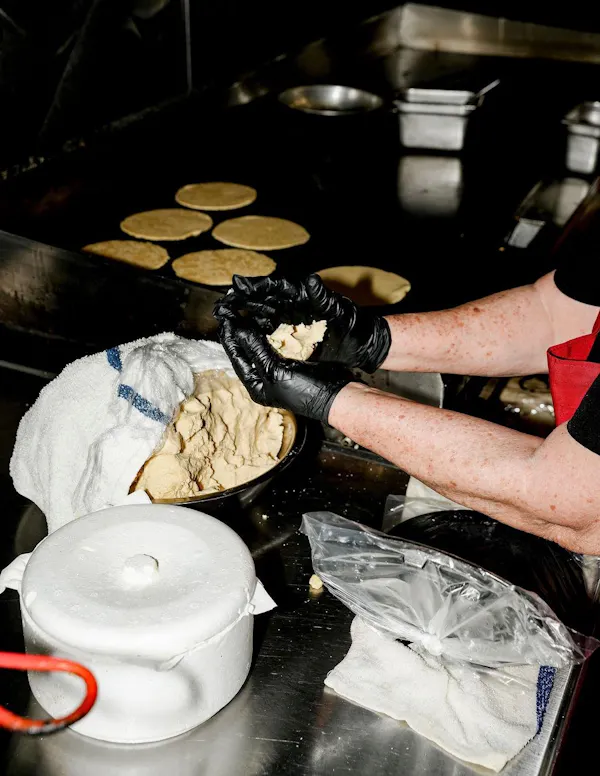 hand, ingredient, cooking, dough, food, cookware and bakeware