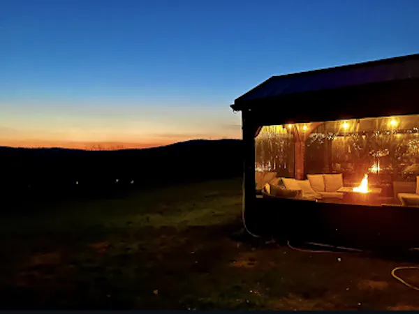 nature, landscape, evening, dusk, tent, night