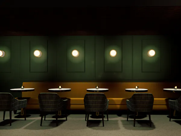 furniture, restaurant, light fixture, wood stain, chair, coffee table