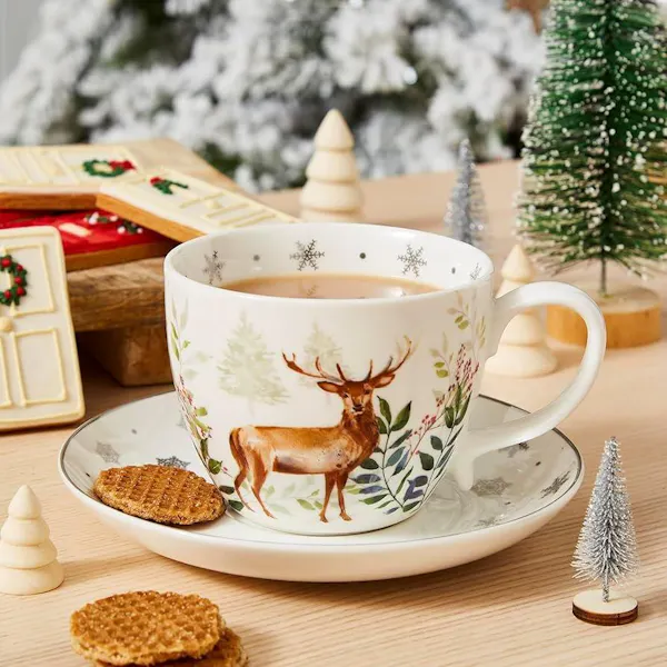 tableware, reindeer, deer, antler, cup, coffee cup