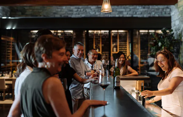 shirt, customer, furniture, restaurant, drinkware, bar