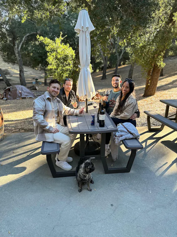 furniture, outdoor furniture, leg, outdoor table, sitting, table