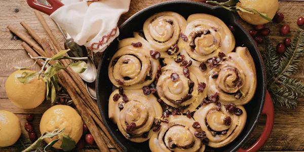 food, ingredient, cinnamon roll, dessert, baking, recipe