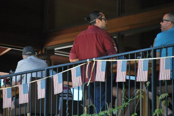 flag of the united states, fence, flag