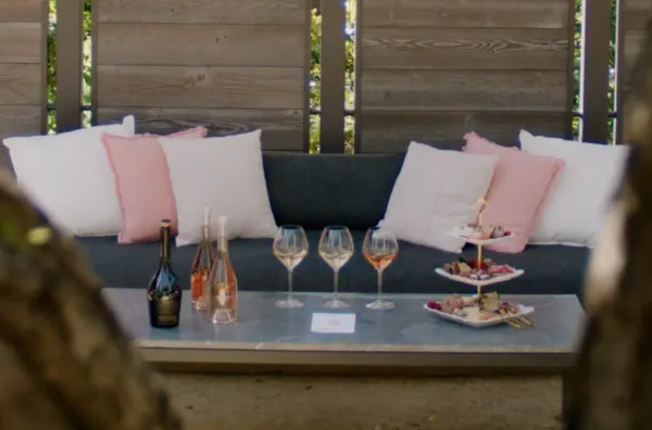 furniture, table, outdoor furniture, cushion, drinkware, outdoor table