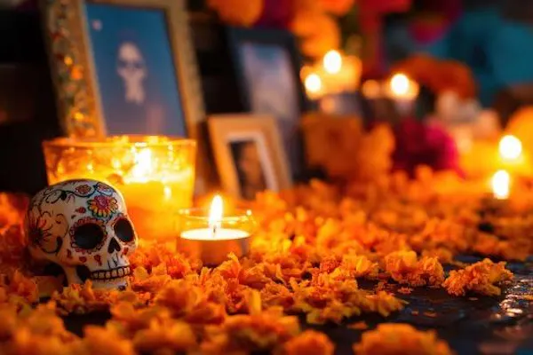 orange, lighting, candle, tradition, holiday, marigold