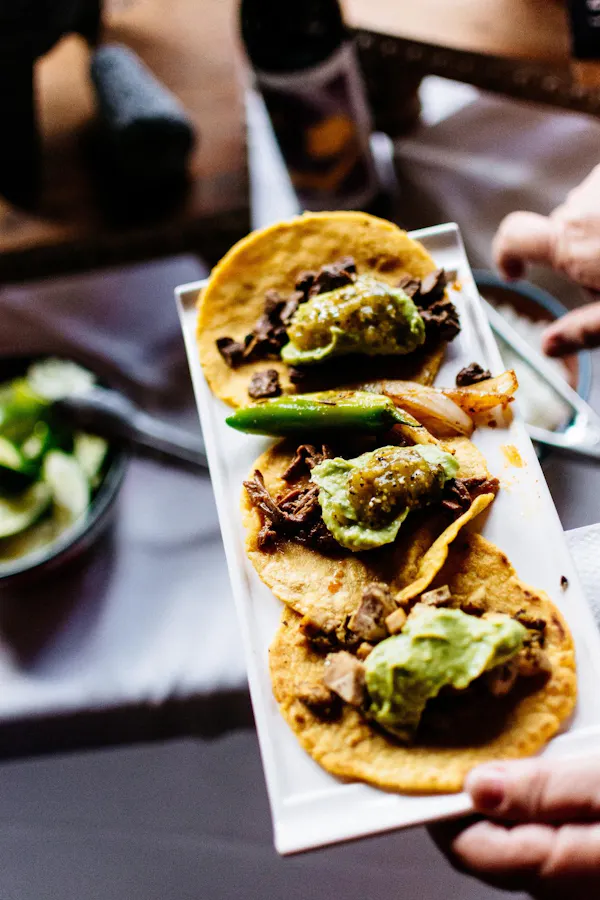 food, ingredient, tableware, taco, meat, fast food