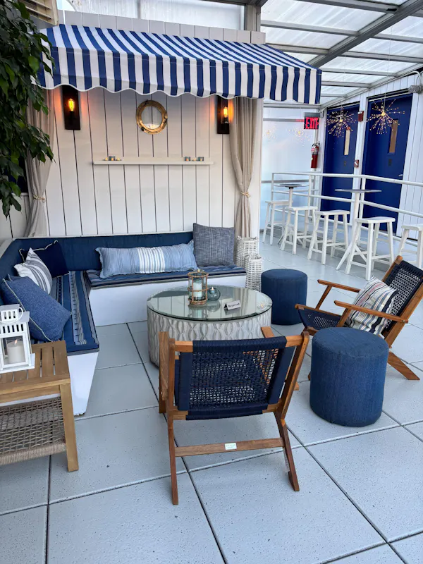 furniture, outdoor furniture, chair, outdoor table, restaurant, wood stain
