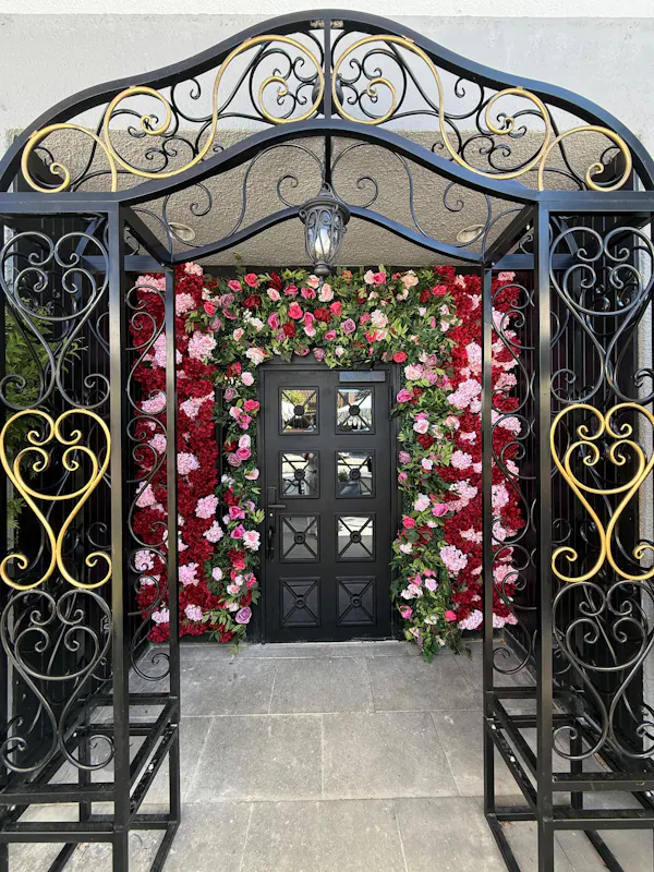 flower, arch, gate, petal, floristry, pink